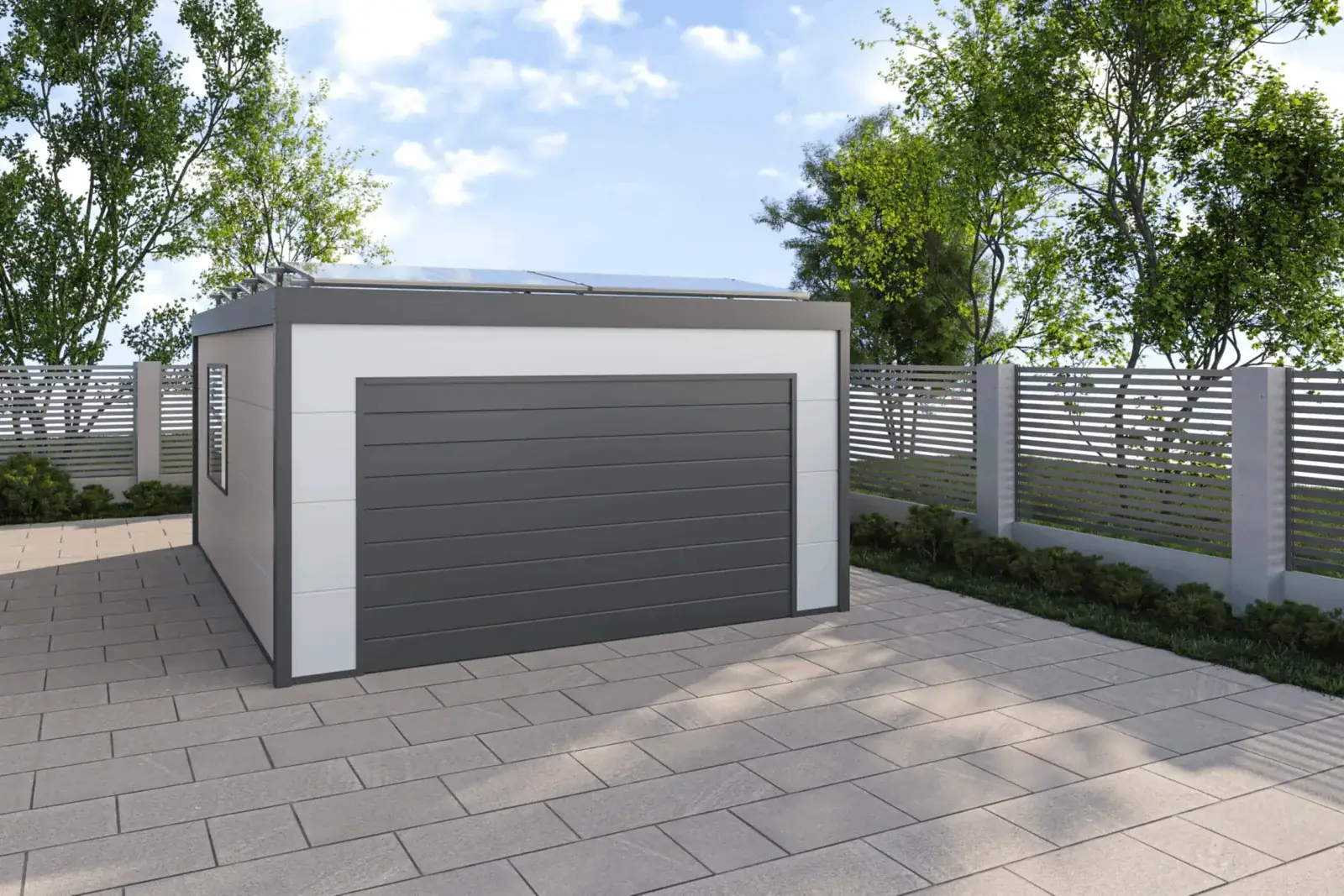 Aluminium-Garage Flat Box aus Aluminium